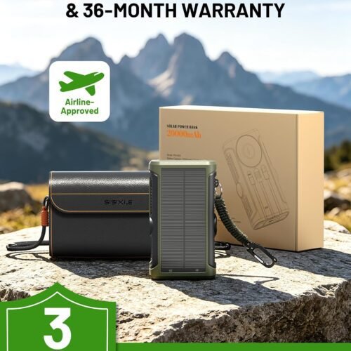 20,000mAh Solar Power Bank with 5 Foldable Panels - Solar Power Banks - GoSolPod | Solar Energy Storage Manufacturer