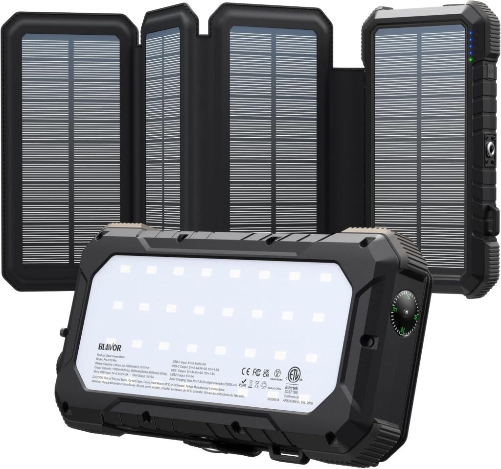 20,000mAh 18W Fast Charging Solar Power Bank with 4 Foldable Panels - Solar Power Banks - GoSolPod | Solar Energy Storage ...