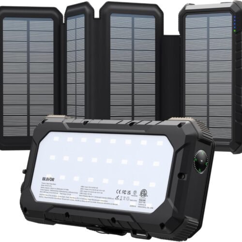 20,000mAh 18W Fast Charging Solar Power Bank with 4 Foldable Panels - Solar Power Banks - GoSolPod | Solar Energy Storage ...