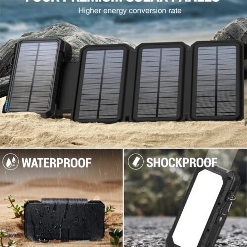 20,000mAh 18W Fast Charging Solar Power Bank with 4 Foldable Panels - Solar Power Banks - GoSolPod | Solar Energy Storage ...