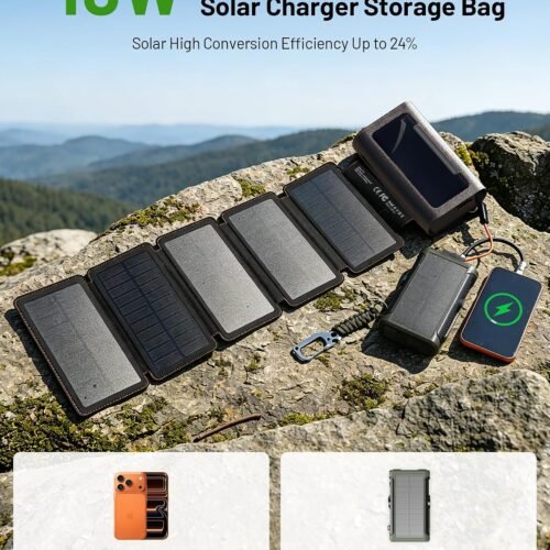 20,000mAh Solar Power Bank with 5 Foldable Panels - Solar Power Banks - GoSolPod | Solar Energy Storage Manufacturer